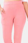 Sweet Moon Knit Cotton Yoga Leggings-Pastel Peach — thumbnail 6